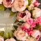Zoey Blush Pink Faux Peony Flower Wreath 23" All Season Indoor Outdoor Decor